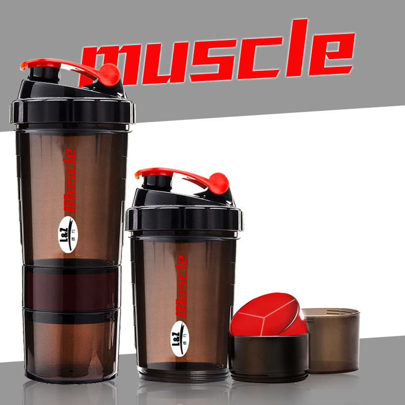 3 Layers Bottle Protein Powder Shake Cup Large Capacity Whey
